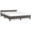 vidaXL Bettgestell ohne Matratze Dunkelgrau 140x190 cm Samt