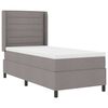 vidaXL Boxspringbett mit Matratze Taupe 200 x 100 cm Stoff