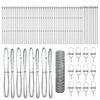 vidaXL Zaunpfosten Silber 100 x 0,5 m (36 mm Maschenweite) Stahl