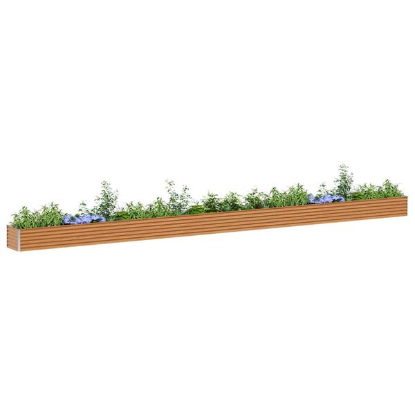 vidaXL Hochbeet Hellbraun 775 x 50 x 36 cm Verzinkter Stahl