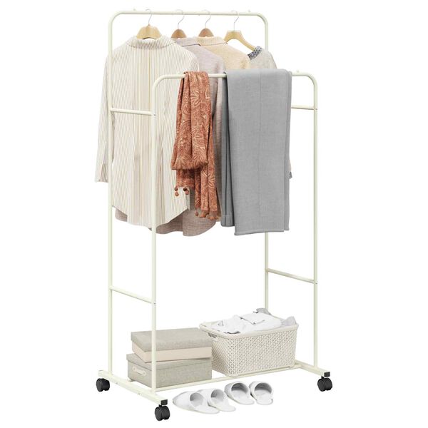 vidaXL Kleiderst&auml;nder Uni Wei&szlig; 80 x 53 x 156 cm