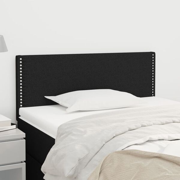 vidaXL Kopfteil Schwarz 100x5x78/88 cm Stoff