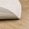 vidaXL Teppich Shaggy Hochflor Modern Creme &Oslash; 120 cm
