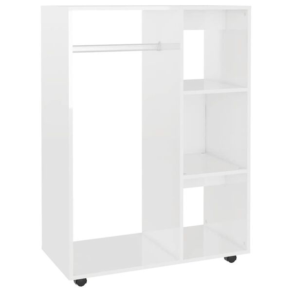 vidaXL Kleiderschrank Hochglanz-Wei&szlig; 80x40x110 cm Holzwerkstoff