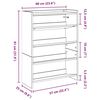 vidaXL Schuhregal Grau Sonoma 60x25x81 cm Holzwerkstoff