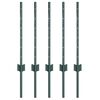 vidaXL Zaunpfosten 5 pcs Gr&uuml;n 100 cm Stahl