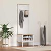 vidaXL Flurschrank FLORO Wei&szlig; 50 x 40 x 158 cm Massivholz Kiefer