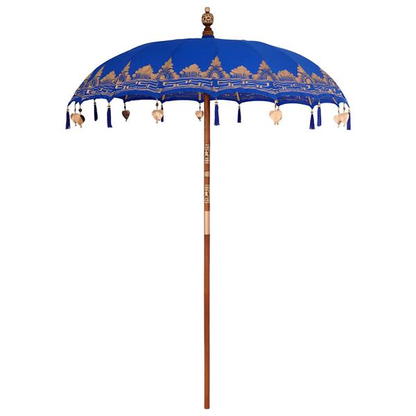 vidaXL Balinesischer Sonnenschirm Blau 185 x 185 x 260 cm