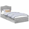 vidaXL Aufbewahrungsbett Graues Sonoma 70 x 190 cm Holzwerkstoff