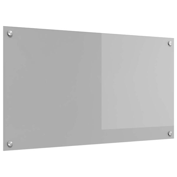 vidaXL K&uuml;chenr&uuml;ckwand Hellgrau 90 x 50 cm Geh&auml;rtetes Glas