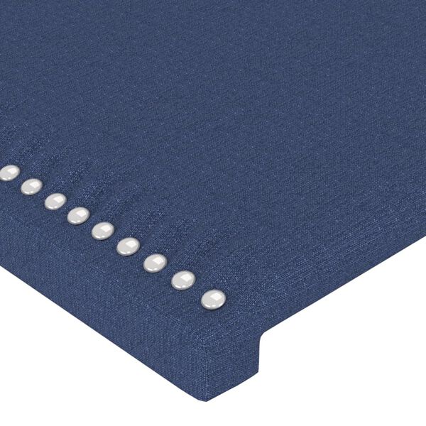 vidaXL Kopfteile 2 Stk. Blau 100x5x78/88 cm Stoff