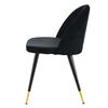 Venture Home Esszimmerst&uuml;hle 2 Stk. Velvet Samt Schwarz und Messing