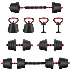 vidaXL 4-in-1 Kurzhantel, Langhantel und Kettlebell Set 30 kg