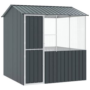 vidaXL Vogelk&auml;fig Anthrazit 215 x 209 x 230 cm Verzinkter Stahl