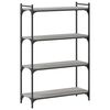 vidaXL B&uuml;cherregal 4 B&ouml;den Grau Sonoma 80x30x120 cm Holzwerkstoff
