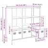 vidaXL Highboard Rosa 101,5x39x103,5 cm Stahl