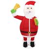 vidaXL LED-Weihnachtsmann Weihnachtsfigur Luxus-Gewebe 180 cm