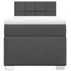vidaXL Boxspringbett mit Matratze Dunkelgrau 90x200 cm Stoff