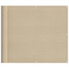 vidaXL Balkon-Sichtschutz Beige 90x700 cm 100 % Polyester-Oxford