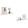 vidaXL Wandregal 2 pcs Wei&szlig; Marmor 40 x 9 x 3 cm Holzwerkstoff