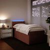 vidaXL Boxspringbett mit Matratze Rosa 90x200 cm Samt