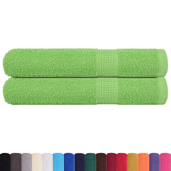 vidaXL Handt&uuml;cher FROGN 2 Stk. Apfelgr&uuml;n 100x200 cm 360 g/m&sup2;
