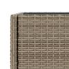 vidaXL Pflanzk&uuml;bel mit Ablage Grau Poly Rattan