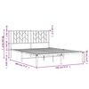 vidaXL Bettgestell mit Kopfteil Metall Schwarz 140x190 cm