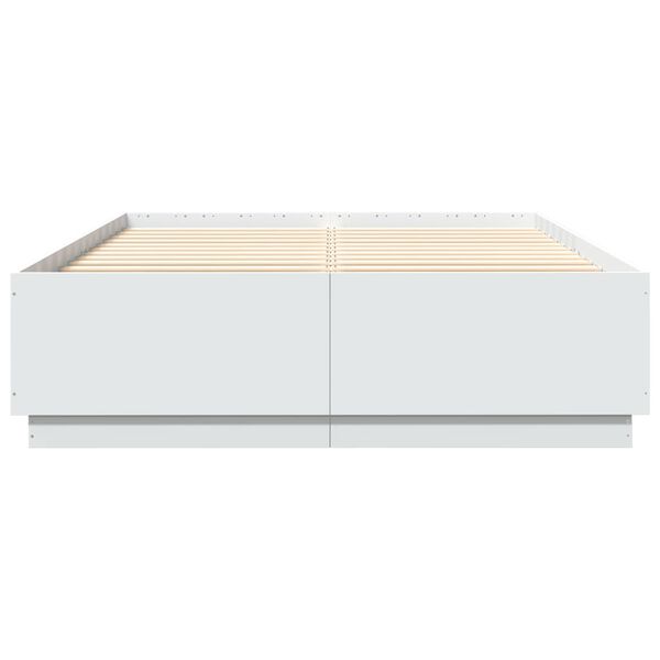 vidaXL Bettgestell Wei&szlig; 140x200 cm Holzwerkstoff