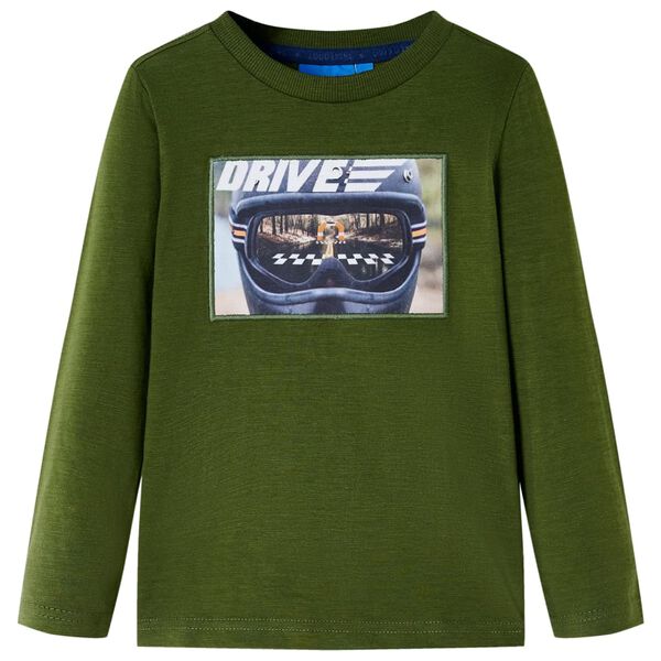 Kinder-Langarmshirt Dunkles Khaki 104