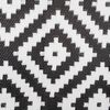 Bo-Camp Outdoor-Teppich Chill mat Falconwood 2 m Rund Schwarz und Wei&szlig;