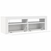vidaXL TV-Schrank mit LED-Leuchten Wei&szlig; 120x35x40 cm