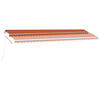 vidaXL Standmarkise Manuell Einziehbar 600x350 cm Orange/Braun
