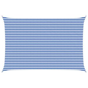 vidaXL Sonnensegel 4 x 5 m HDPE Rechteckig Blau und Wei&szlig;