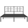 vidaXL Bettgestell mit Kopfteil Metall Schwarz 160x200 cm
