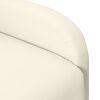 vidaXL Ohrensessel mit Massagefunktion Creme Kunstleder