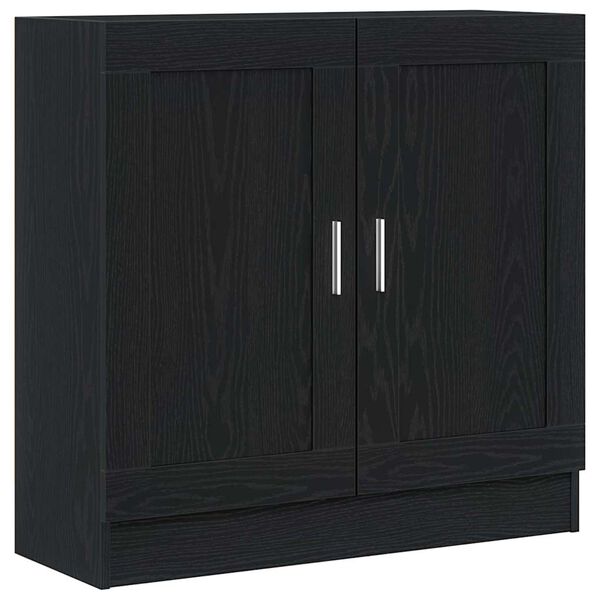 vidaXL B&uuml;cherregal Schwarz Eichen-Optik 82,5 x 30,5 x 80 cm