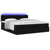 vidaXL Ottoman-Bett mit Matratze & LEDs Schwarz 160x200 cm Stoff
