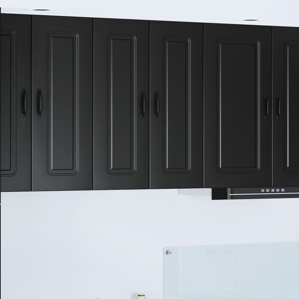 vidaXL K&uuml;chenschrank Kalmar Schwarz 30 x 31 x 80 cm Holzwerkstoff