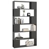 vidaXL B&uuml;cherregal Raumteiler Grau 100x24x188 cm