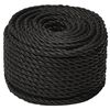 vidaXL Arbeitsseil Schwarz 10 mm 50 m Polypropylen
