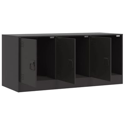 vidaXL TV-Schrank Schwarz 99x39x44 cm Stahl