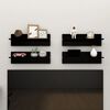 vidaXL Wandregale 4 Stk. Schwarz 60x11,5x18 cm Holzwerkstoff