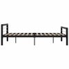 vidaXL Bettgestell Schwarz und Wei&szlig; Metall 180&times;200 cm