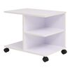 vidaXL Beistelltisch mit Rollen 50&times;35&times;42 cm Wei&szlig;