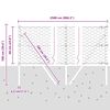 vidaXL Zaunpfosten Gr&uuml;n 25 x 0,6 m (50 mm Maschen) Stahl und PVC