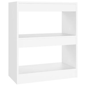 vidaXL B&uuml;cherregal/Raumteiler Wei&szlig; 60x30x72 cm