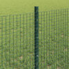 vidaXL Zaun mit Pfosten Gr&uuml;n 0,6 x 50 m Stahl und PVC