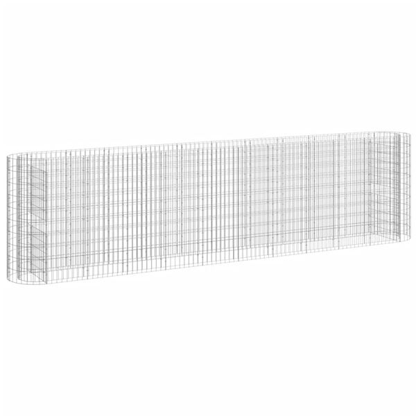 vidaXL Gabionen-Hochbeet Verzinktes Eisen 400x50x100 cm