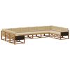 vidaXL Outdoor-Sofagarnitur 10 stk. Natur und Beige